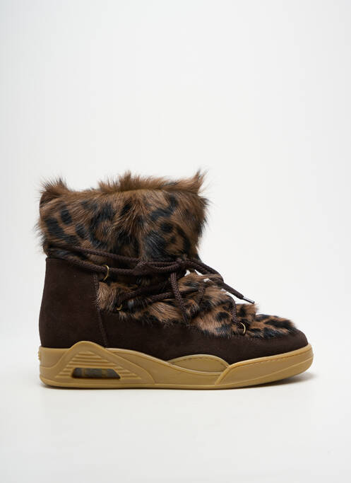 Bottines/boots fourrée talon plat jusqu'à 3cm marron SERAFINI femme