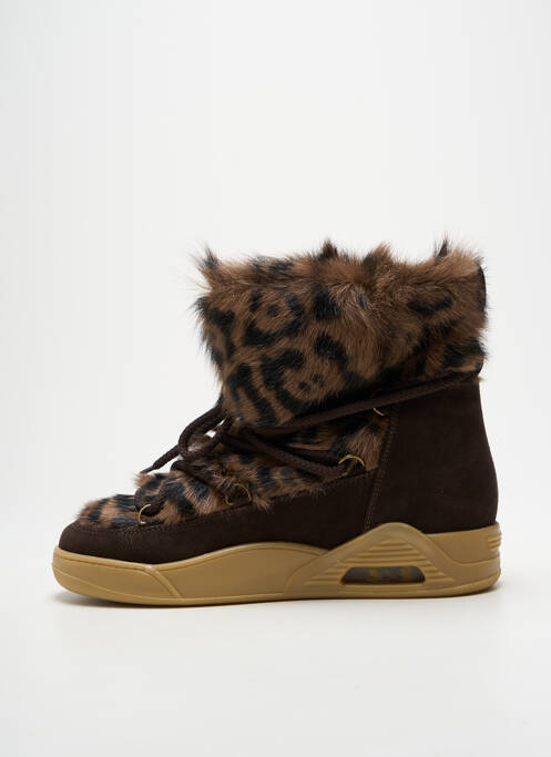 Bottines/boots fourrée talon plat jusqu'à 3cm marron SERAFINI femme