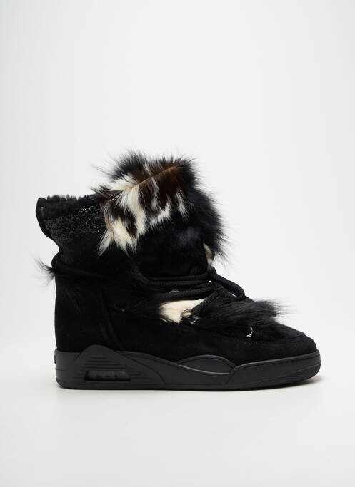 Bottines/boots fourrée talon plat jusqu'à 3cm noir SERAFINI femme