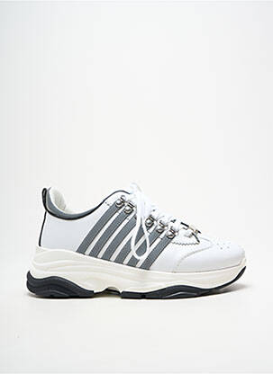 Baskets bout rond talon de 4 à 6cm blanc DSQUARED2 femme