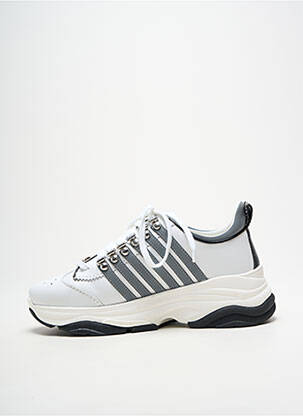 Baskets bout rond talon de 4 à 6cm blanc DSQUARED2 femme