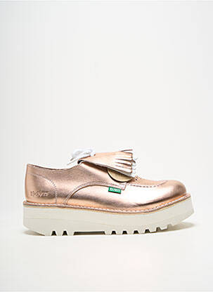 Derbies bout rond talon de 4 à 6cm rose KICKERS femme