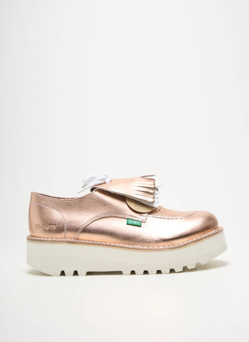 Derbies bout rond talon de 4 à 6cm rose KICKERS femme