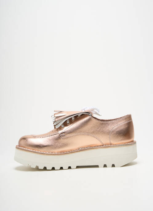 Derbies bout rond talon de 4 à 6cm rose KICKERS femme