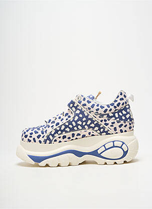 Baskets plateforme talon de 4 à 6cm bleu BUFFALO femme