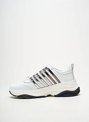 Baskets bout rond talon de 4 à 6cm blanc DSQUARED2 femme