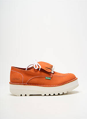 Derbies nubuck talon de 4 à 6cm orange KICKERS femme