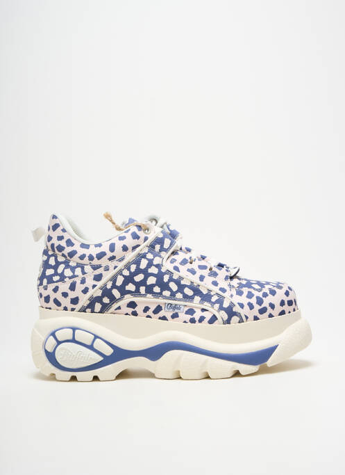 Baskets plateforme talon de 4 à 6cm bleu BUFFALO femme