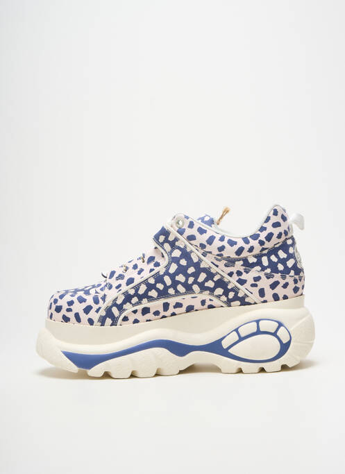 Baskets plateforme talon de 4 à 6cm bleu BUFFALO femme