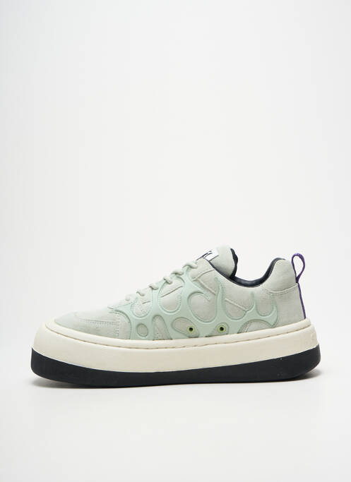 Baskets nubuck talon de 4 à 6cm vert EYTYS femme