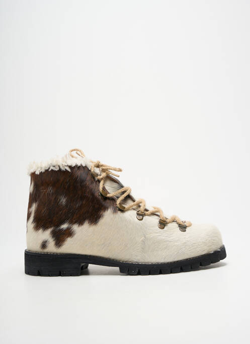 Bottines/boots fourrée talon plat jusqu'à 3cm beige SWAMP femme