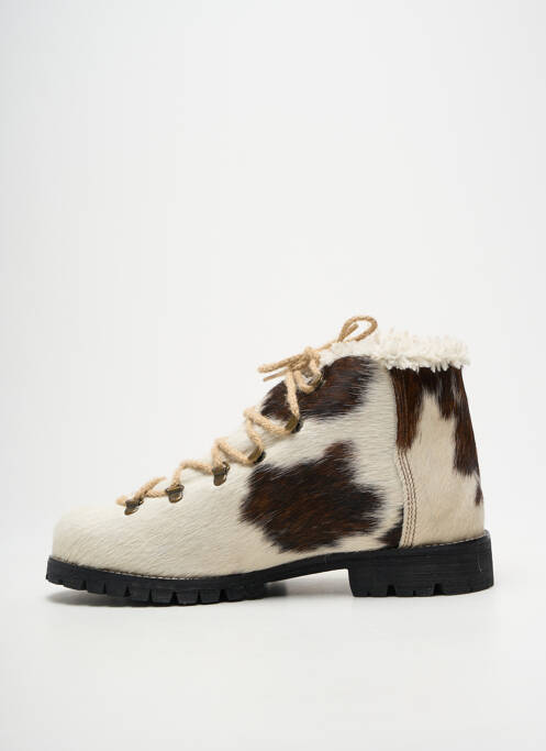 Bottines/boots fourrée talon plat jusqu'à 3cm beige SWAMP femme