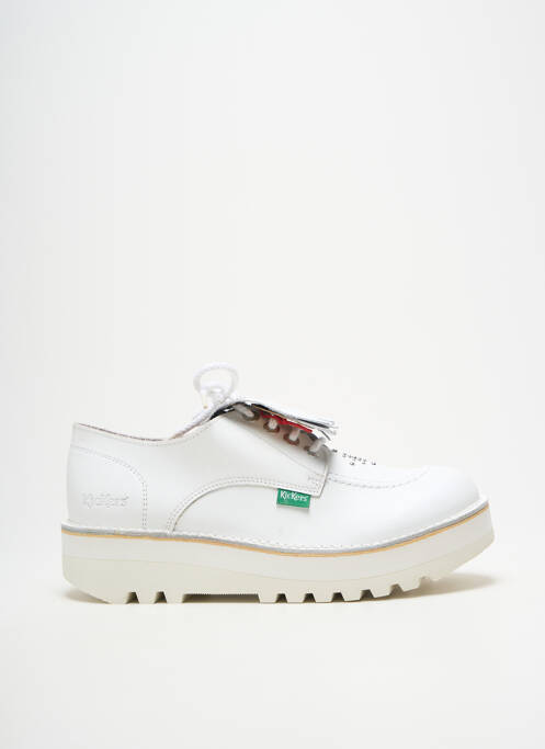 Derbies bout rond talon de 4 à 6cm blanc KICKERS femme