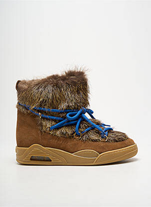 Bottines/boots fourrée talon plat jusqu'à 3cm marron SERAFINI femme