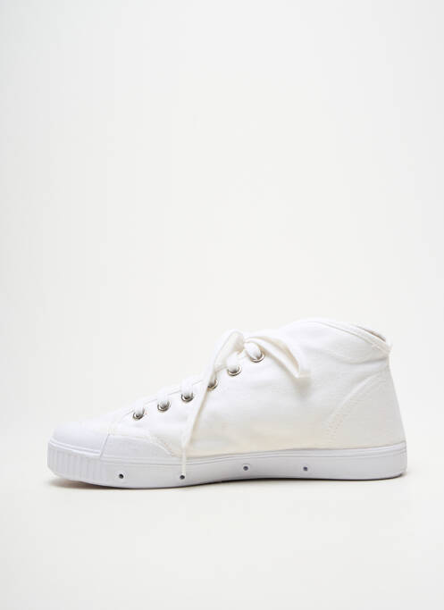 Baskets bout rond bout rond blanc SPRING COURT homme