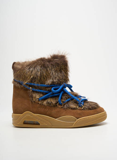 Bottines/boots fourrée talon plat jusqu'à 3cm marron SERAFINI femme