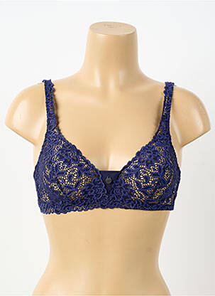 Soutien-gorge sans armature haut soutien-gorge emboitant bleu BARBARA femme