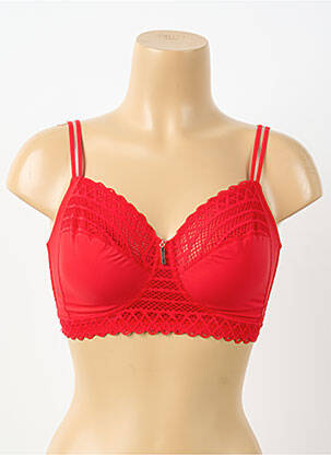 Soutien-gorge effet matière satinée haut soutien-gorge emboitant rouge PRIMADONNA femme