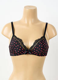 Soutien-gorge sans armature haut soutien-gorge emboitant noir ANTIGEL femme