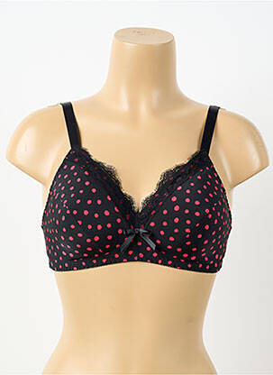 Soutien-gorge effet matière satinée haut soutien-gorge emboitant noir ANTIGEL femme