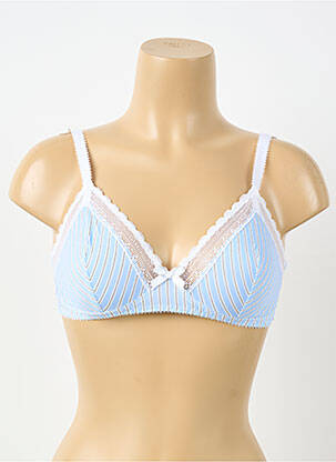 Soutien-gorge effet matière satinée haut soutien-gorge moulé bleu ANTIGEL femme