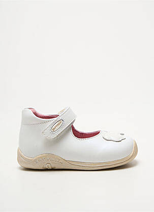 Ballerines semelle amovible bout rond blanc GARVALIN fille