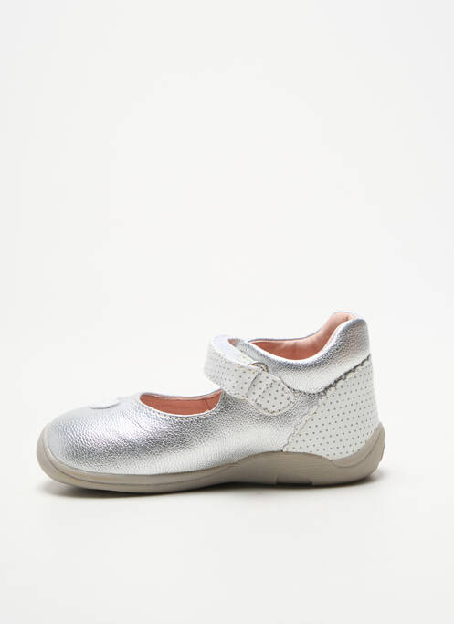 Ballerines voute plantaire bout rond argent GARVALIN fille