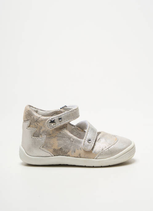 Ballerines impression bout rond argent NOËL fille