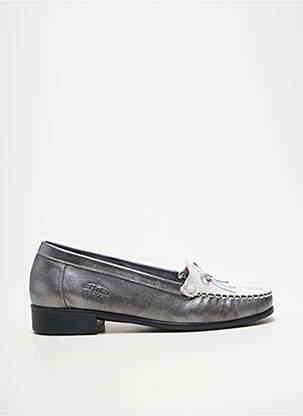 Mocassins tissage satiné talon plat jusqu'à 3cm argent ARTIKA SOFT femme