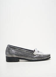 Mocassins tissage satiné talon plat jusqu'à 3cm argent ARTIKA SOFT femme