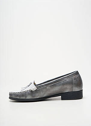 Mocassins tissage satiné talon plat jusqu'à 3cm argent ARTIKA SOFT femme
