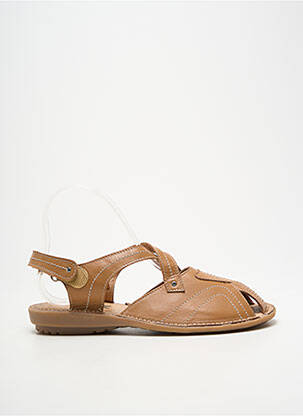 Sandales/nu pieds talon plat jusqu'à 3cm marron AKANE femme