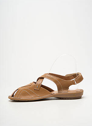 Sandales/nu pieds talon plat jusqu'à 3cm marron AKANE femme