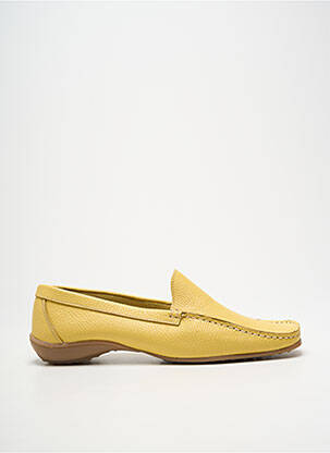 Mocassins matière lisse talon plat jusqu'à 3cm jaune AKANE femme