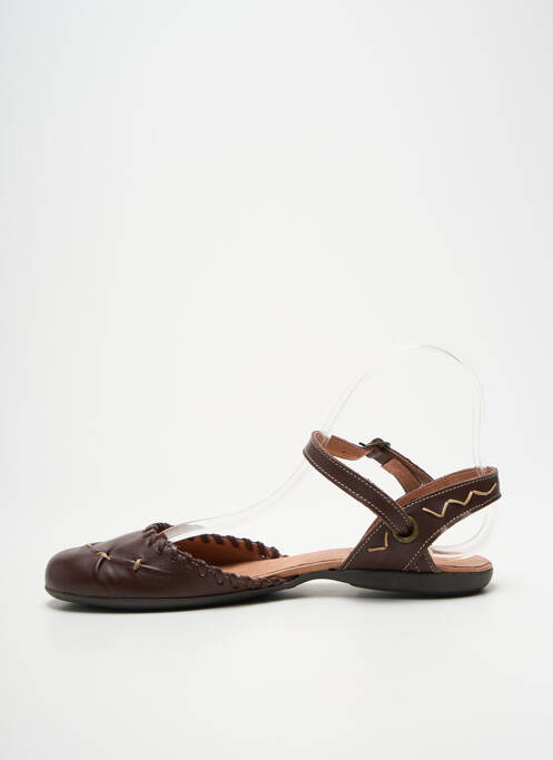 Sandales/nu pieds type de semelle amortissante talon plat jusqu'à 3cm marron MORAN'S femme