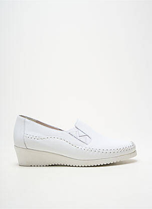 Mocassins voute plantaire talon de 4 à 6cm blanc PEDI GIRL femme
