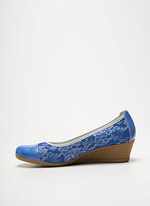 Ballerines type de semelle amortissante talon de 4 à 6cm bleu PEDI GIRL femme