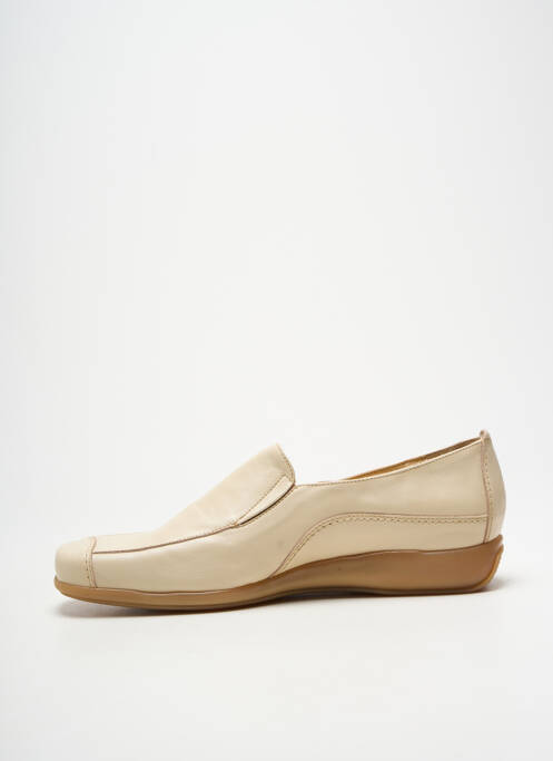Mocassins bout carré talon plat jusqu'à 3cm beige GEO-REINO femme