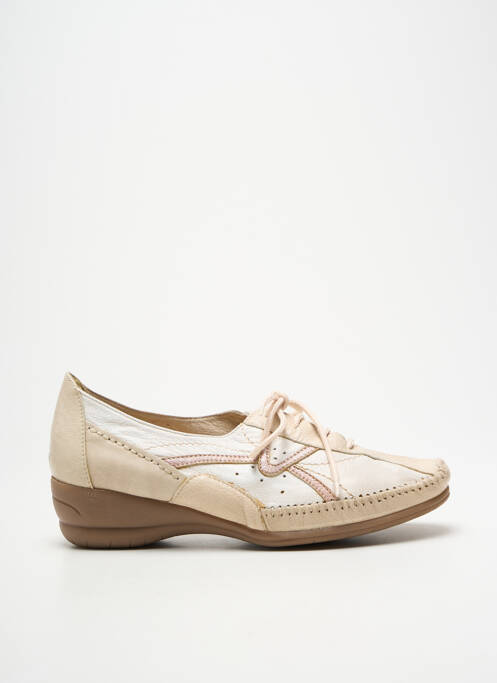 Derbies type de semelle amortissante talon de 4 à 6cm beige GEO-REINO femme