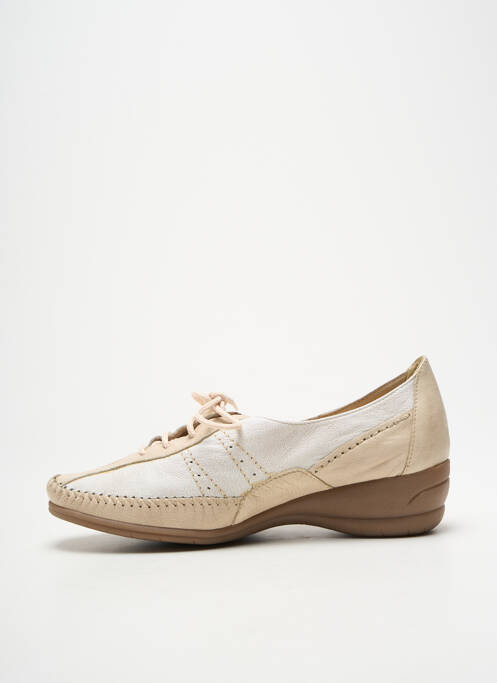 Derbies type de semelle amortissante talon de 4 à 6cm beige GEO-REINO femme
