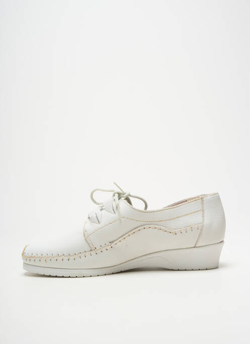 Derbies fermeture lacets talon plat jusqu'à 3cm blanc PEDI GIRL femme
