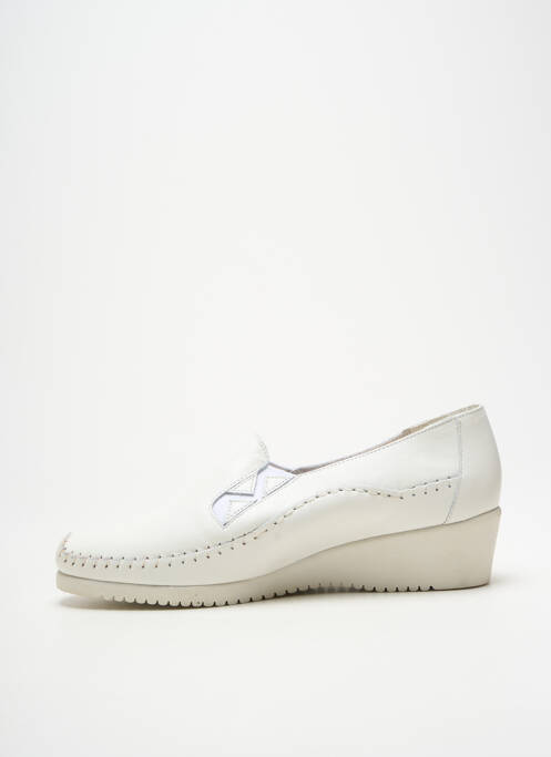 Mocassins voute plantaire talon de 4 à 6cm blanc PEDI GIRL femme