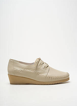Derbies fermeture lacets talon de 4 à 6cm beige PEDI GIRL femme