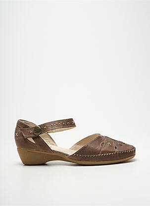 Sandales/nu pieds type de semelle amortissante talon de 4 à 6cm marron PEDI GIRL femme