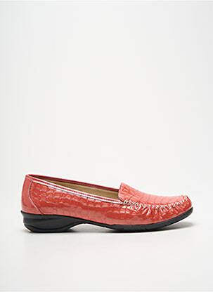 Mocassins tissage satiné talon plat jusqu'à 3cm orange BOISSY femme