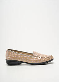 Mocassins tissage satiné talon plat jusqu'à 3cm beige BOISSY femme