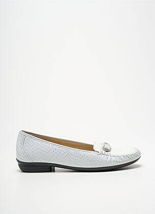 Mocassins chiquet talon plat jusqu'à 3cm argent BOISSY femme