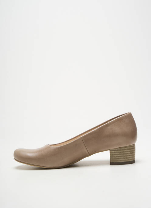 Escarpins talon bottier talon plat jusqu'à 3cm beige PEDI GIRL femme