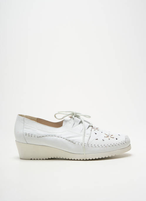 Derbies fermeture lacets talon de 4 à 6cm blanc PEDI GIRL femme
