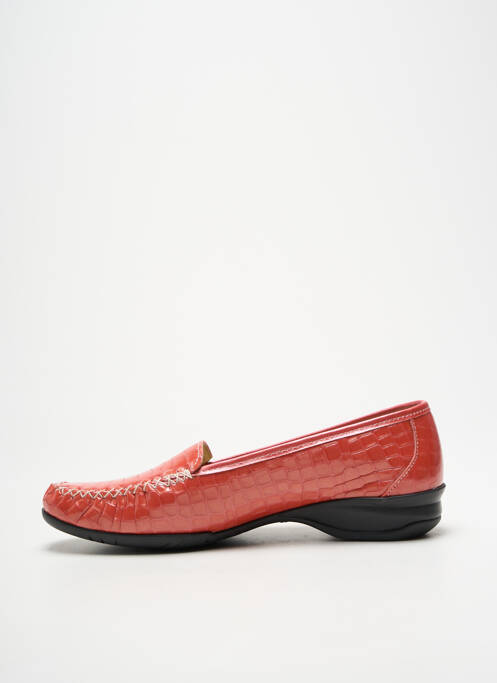 Mocassins tissage satiné talon plat jusqu'à 3cm orange BOISSY femme